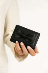 Bow Designed Artificial Leather Wallet For Girls(4 card slots)
