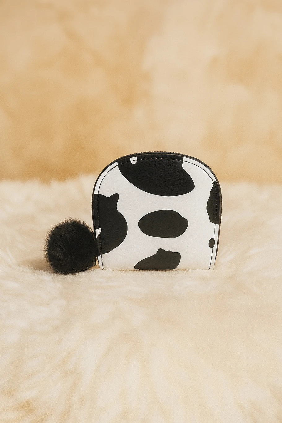 Cow Print Wallet for Women (4 card slot)