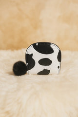 Cow Print Wallet for Women (4 card slot)