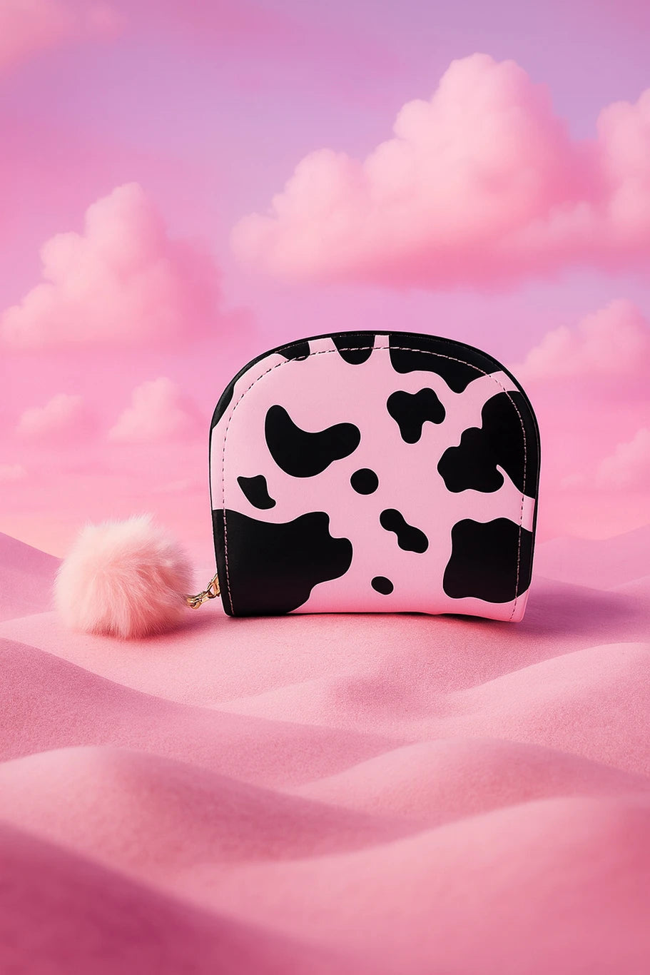 Cow Print Wallet for Women (4 card slot)