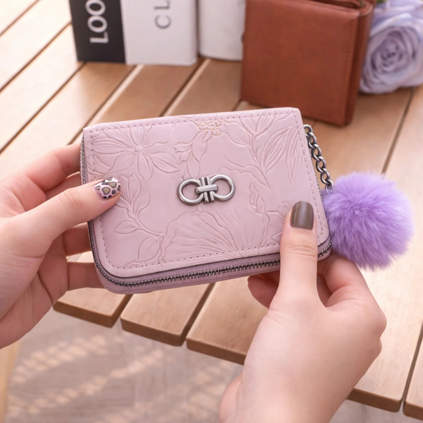 Women Trendy Artificial Leather Wallet (6 slots)